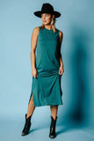 The Walk Away Midi Dress in Teal | The Walk Away Midi Dress in Teal | Clad & Cloth |  Dress | Amazon | Instagram.